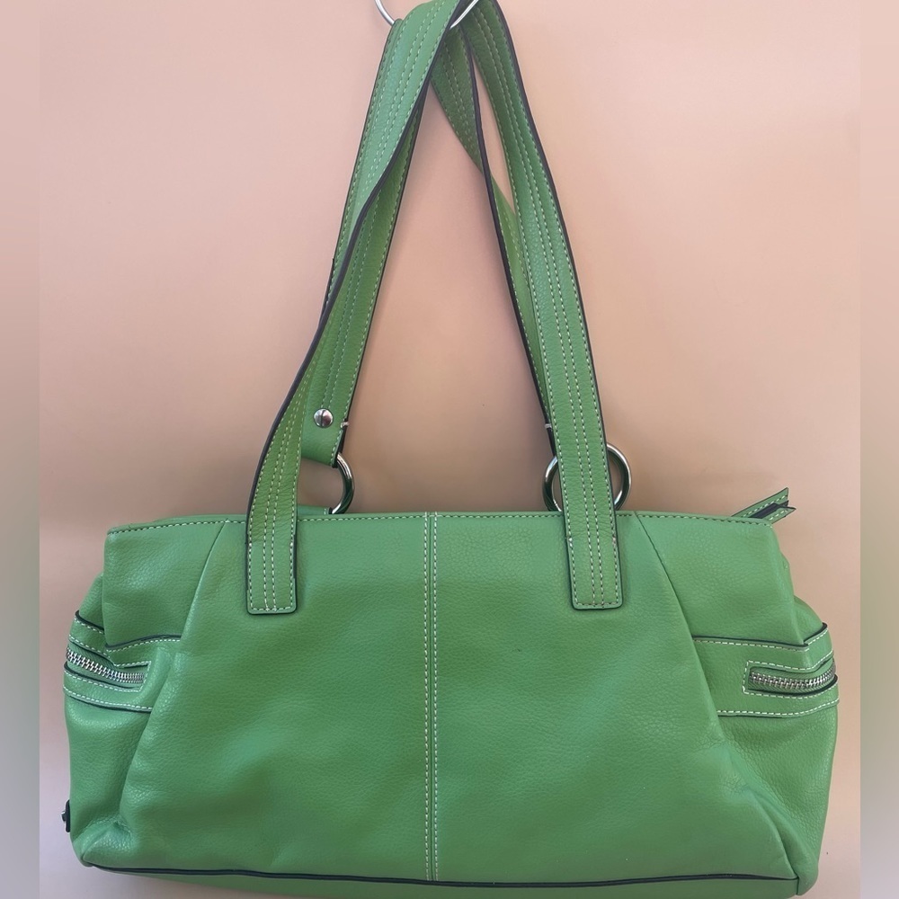 Beautiful Spring Green Multiple Pocket Satchel / … - image 3